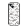 スリムプロテクションプレミアムケース with MagSafe［ Dinosaurs No.2 - White ］