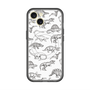 スリムプロテクションプレミアムケース with MagSafe［ Dinosaurs No.2 - White ］