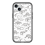 スリムプロテクションプレミアムケース with MagSafe［ Dinosaurs No.2 - White ］