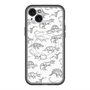 スリムプロテクションプレミアムケース with MagSafe［ Dinosaurs No.2 - White ］