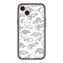 スリムプロテクションプレミアムケース with MagSafe［ Dinosaurs No.2 - White ］