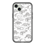 スリムプロテクションプレミアムケース with MagSafe［ Dinosaurs No.2 - White ］