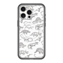 スリムプロテクションプレミアムケース with MagSafe［ Dinosaurs No.2 - White ］
