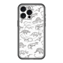 スリムプロテクションプレミアムケース with MagSafe［ Dinosaurs No.2 - White ］