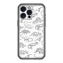 スリムプロテクションプレミアムケース with MagSafe［ Dinosaurs No.2 - White ］