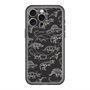 スリムプロテクションプレミアムケース with MagSafe［ Dinosaurs No.2 - Black ］