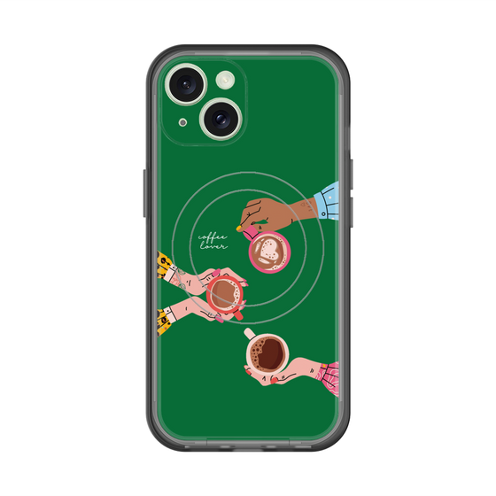 スリムプロテクションプレミアムケース with MagSafe［ Teatime - Green ］