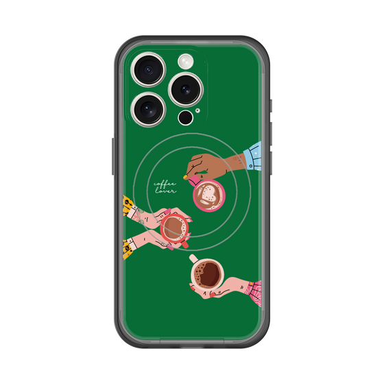 スリムプロテクションプレミアムケース with MagSafe［ Teatime - Green ］