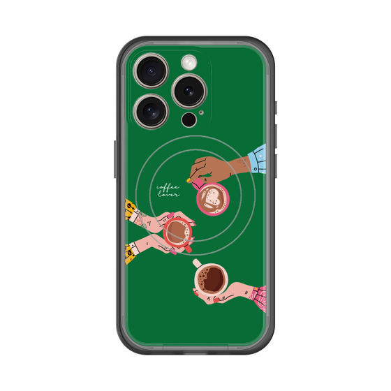 スリムプロテクションプレミアムケース with MagSafe［ Teatime - Green ］