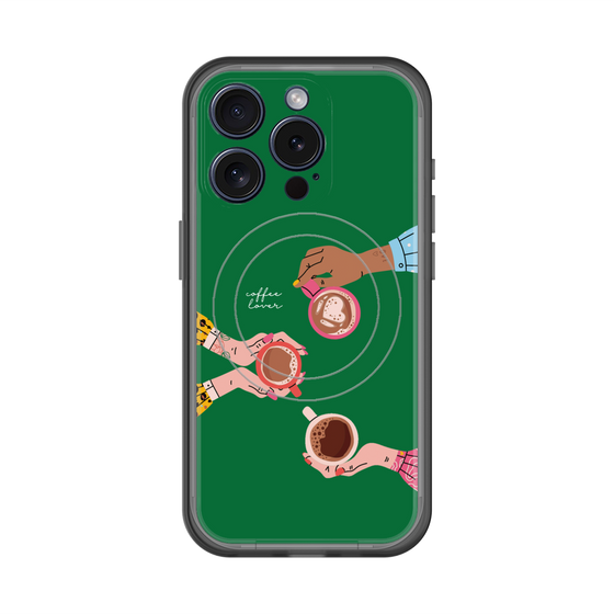 スリムプロテクションプレミアムケース with MagSafe［ Teatime - Green ］