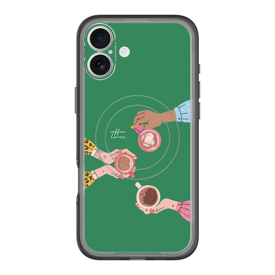 スリムプロテクションプレミアムケース with MagSafe［ Teatime - Green ］