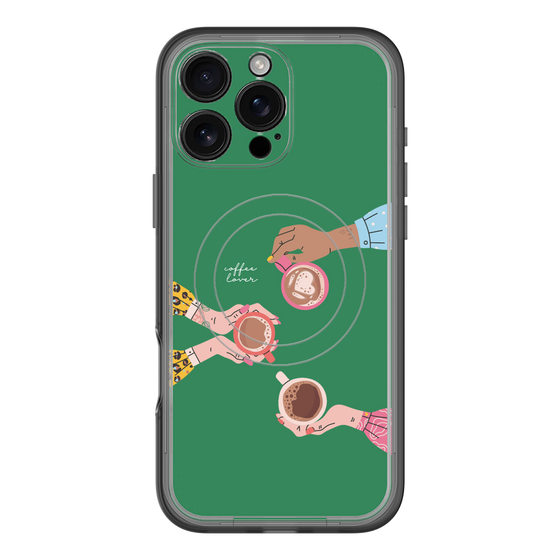 スリムプロテクションプレミアムケース with MagSafe［ Teatime - Green ］