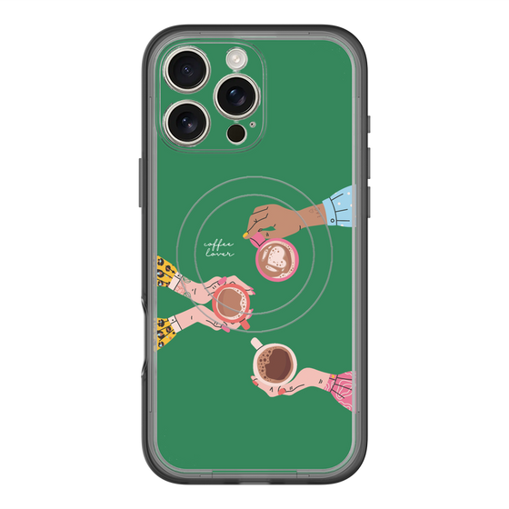 スリムプロテクションプレミアムケース with MagSafe［ Teatime - Green ］