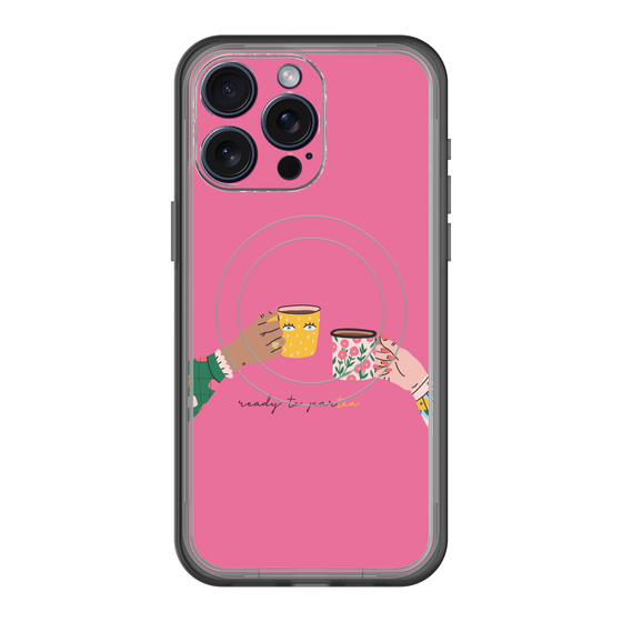 スリムプロテクションプレミアムケース with MagSafe［ Teatime - Pink ］
