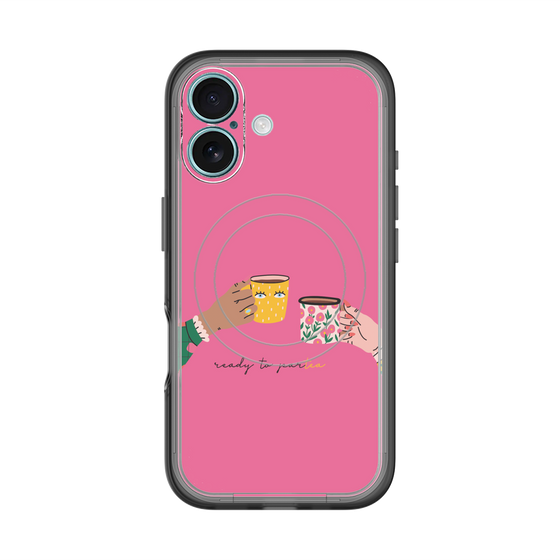 スリムプロテクションプレミアムケース with MagSafe［ Teatime - Pink ］