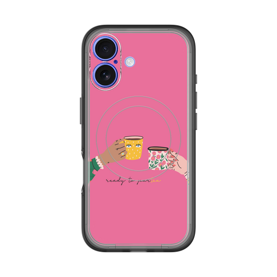 スリムプロテクションプレミアムケース with MagSafe［ Teatime - Pink ］