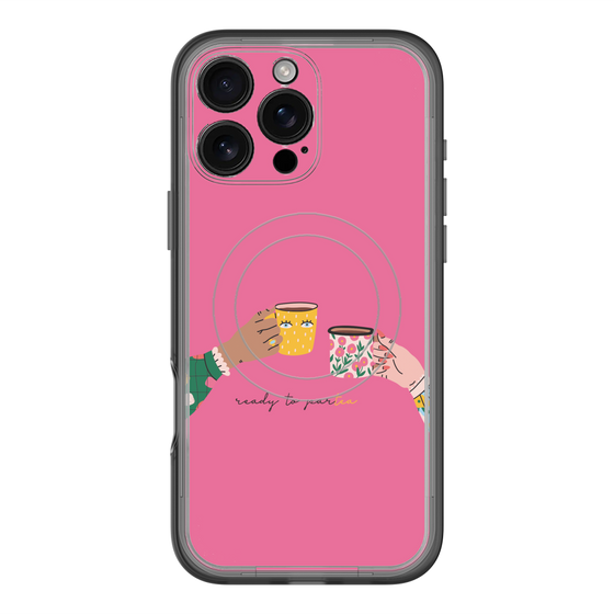 スリムプロテクションプレミアムケース with MagSafe［ Teatime - Pink ］