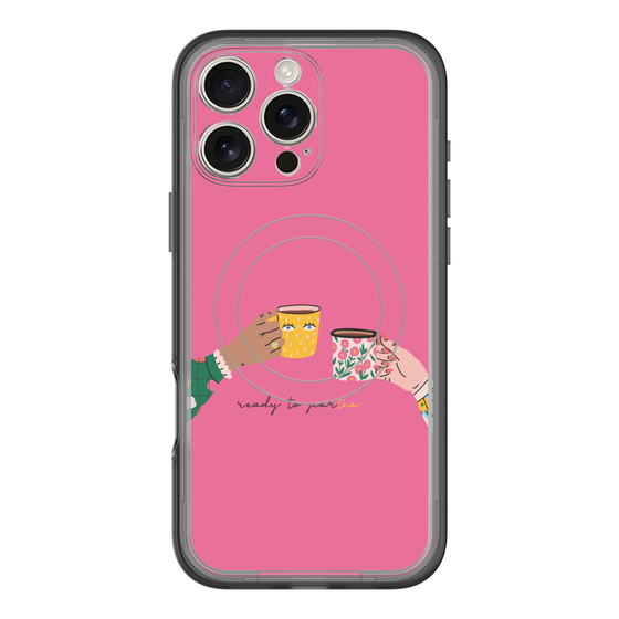 スリムプロテクションプレミアムケース with MagSafe［ Teatime - Pink ］