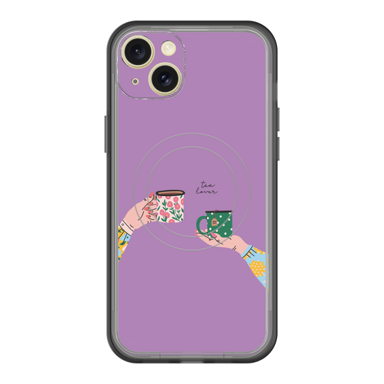 スリムプロテクションプレミアムケース with MagSafe［ Teatime - Purple ］