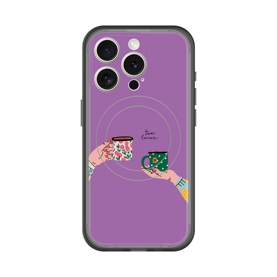 スリムプロテクションプレミアムケース with MagSafe［ Teatime - Purple ］