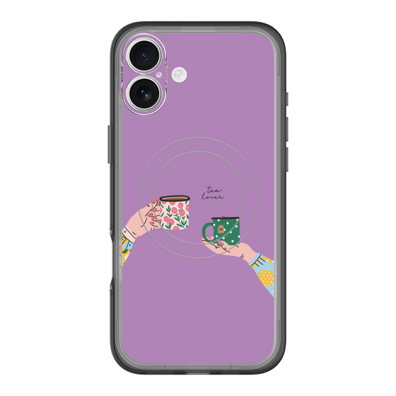 スリムプロテクションプレミアムケース with MagSafe［ Teatime - Purple ］