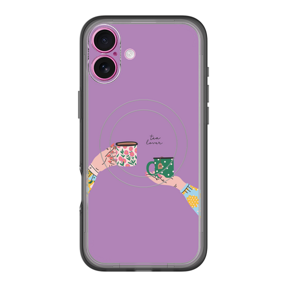 スリムプロテクションプレミアムケース with MagSafe［ Teatime - Purple ］