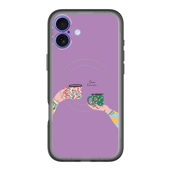 スリムプロテクションプレミアムケース with MagSafe［ Teatime - Purple ］