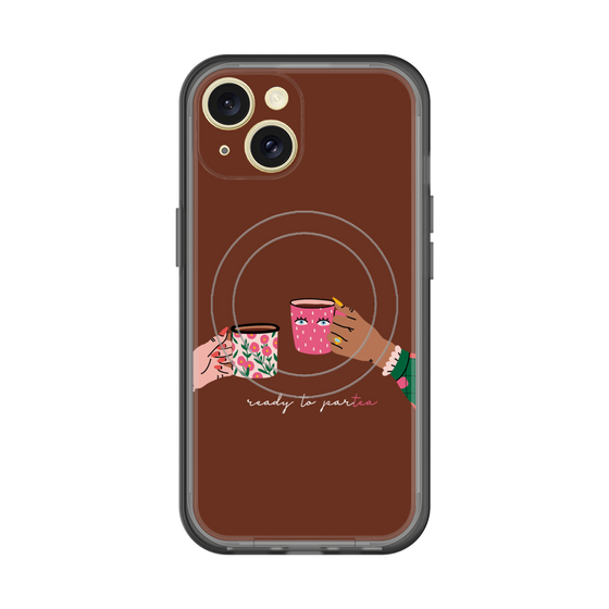 スリムプロテクションプレミアムケース with MagSafe［ Teatime - Brown ］