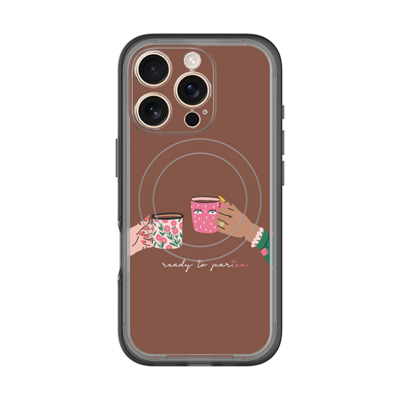スリムプロテクションプレミアムケース with MagSafe［ Teatime - Brown ］