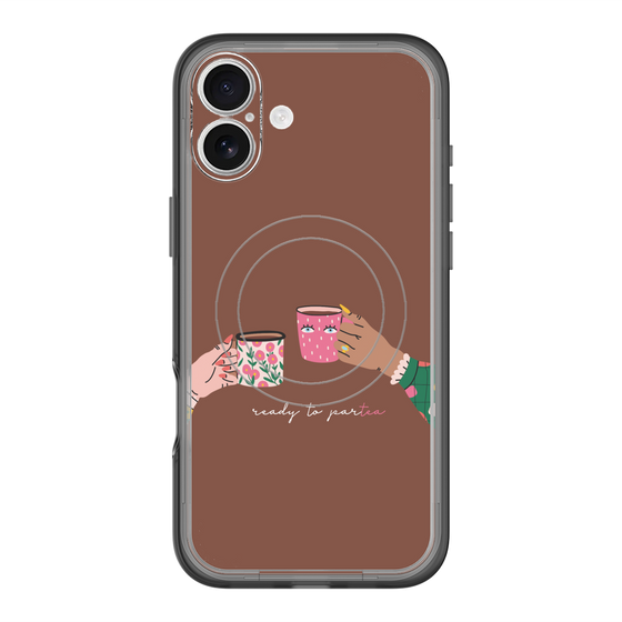 スリムプロテクションプレミアムケース with MagSafe［ Teatime - Brown ］