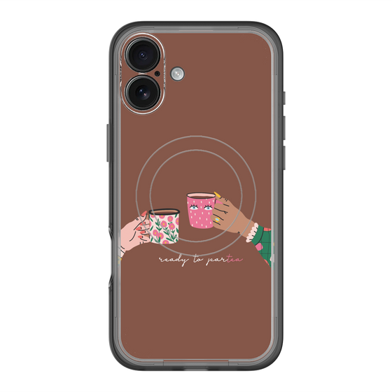 スリムプロテクションプレミアムケース with MagSafe［ Teatime - Brown ］