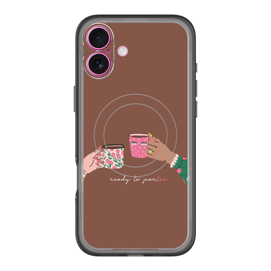 スリムプロテクションプレミアムケース with MagSafe［ Teatime - Brown ］
