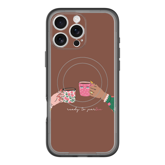 スリムプロテクションプレミアムケース with MagSafe［ Teatime - Brown ］