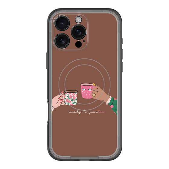 スリムプロテクションプレミアムケース with MagSafe［ Teatime - Brown ］