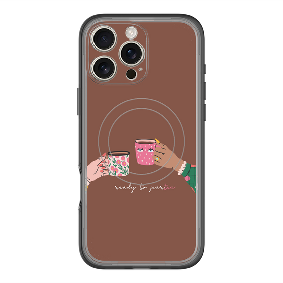 スリムプロテクションプレミアムケース with MagSafe［ Teatime - Brown ］
