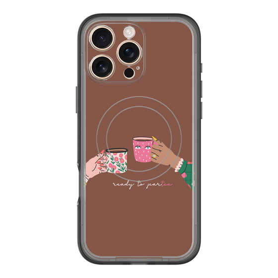 スリムプロテクションプレミアムケース with MagSafe［ Teatime - Brown ］