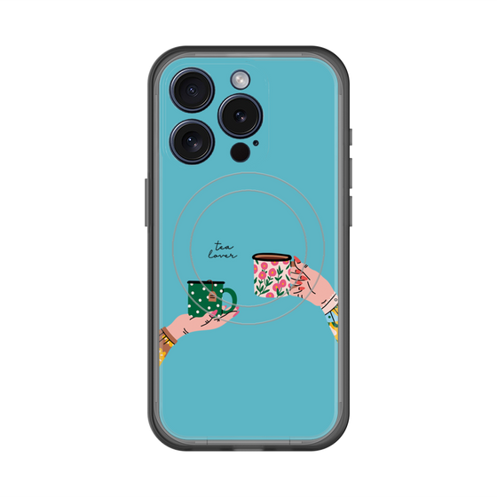 スリムプロテクションプレミアムケース with MagSafe［ Teatime - Blue ］