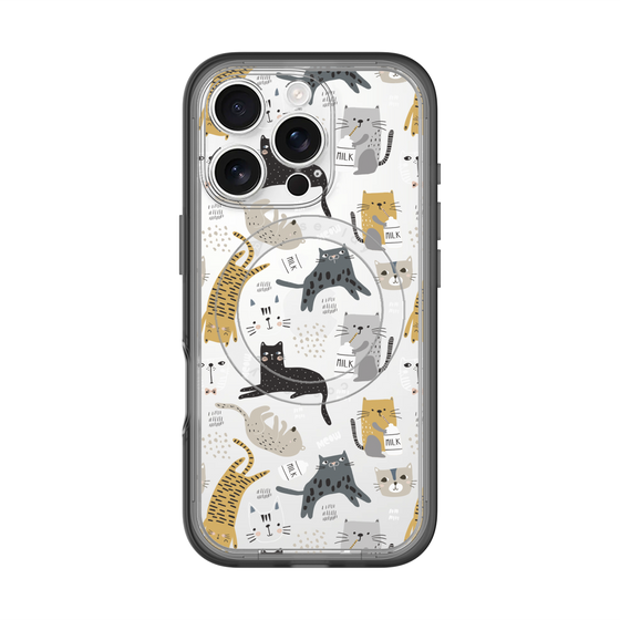 スリムプロテクションプレミアムケース with MagSafe［ Funny Cats - 01 ］