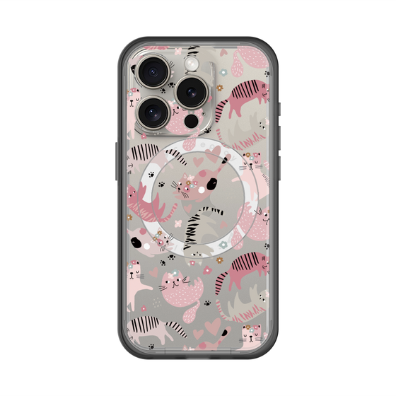 スリムプロテクションプレミアムケース with MagSafe［ Funny Cats - 02 ］