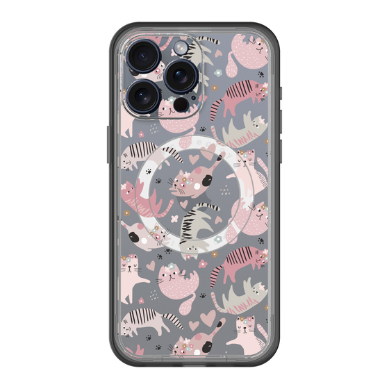 スリムプロテクションプレミアムケース with MagSafe［ Funny Cats - 02 ］