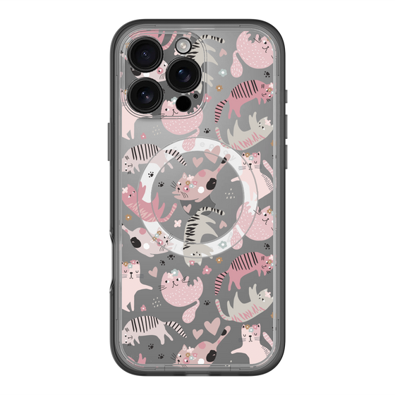 スリムプロテクションプレミアムケース with MagSafe［ Funny Cats - 02 ］