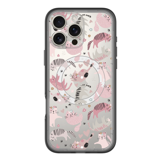 スリムプロテクションプレミアムケース with MagSafe［ Funny Cats - 02 ］