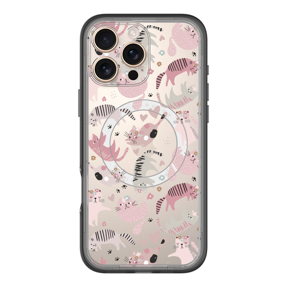 スリムプロテクションプレミアムケース with MagSafe［ Funny Cats - 02 ］