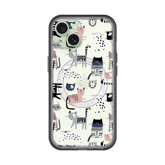 スリムプロテクションプレミアムケース with MagSafe［ Funny Cats - 03 ］