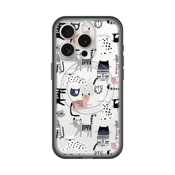 スリムプロテクションプレミアムケース with MagSafe［ Funny Cats - 03 ］