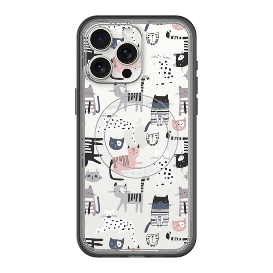スリムプロテクションプレミアムケース with MagSafe［ Funny Cats - 03 ］