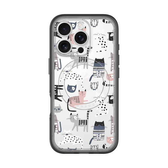 スリムプロテクションプレミアムケース with MagSafe［ Funny Cats - 03 ］
