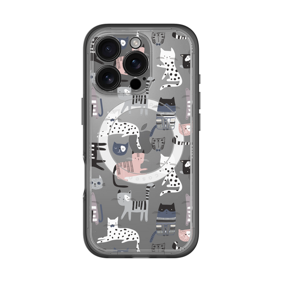 スリムプロテクションプレミアムケース with MagSafe［ Funny Cats - 03 ］