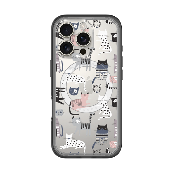 スリムプロテクションプレミアムケース with MagSafe［ Funny Cats - 03 ］