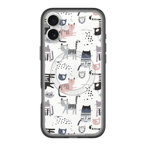 スリムプロテクションプレミアムケース with MagSafe［ Funny Cats - 03 ］
